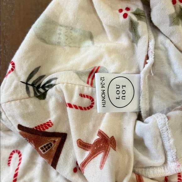 Lou Lou & co buddy holiday pajamas 12-24 months gingerbread Christmas 2 piece - Picture 11 of 12